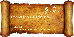 Grandjean Diána névjegykártya
